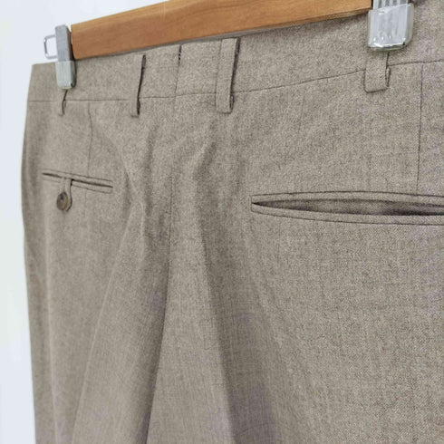 ポールスチュアート Paul Stuart ミックスカラー 1タック ウール スラックス パンツ 裾ダブル メンズ 88