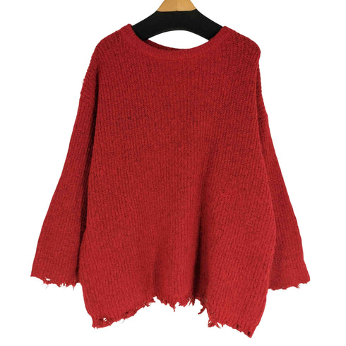 ジーナシス JEANASIS 24AW 5Gボートネッククラッシュプルオーバー レディース JPN:L