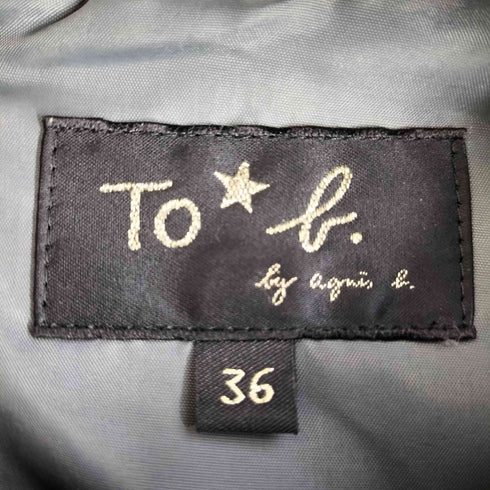 トゥービーバイアニエスベー To b. by agnes b. 千鳥格子 ベルト付ノースリーブワンピース レディース 36