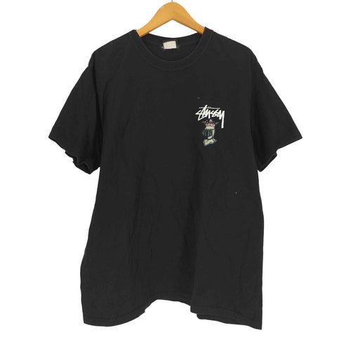 ステューシー Stussy メキシコ製 KNOWLEDGE IS KING 両面 プリント クルーネック Tシャツ メンズ import:L