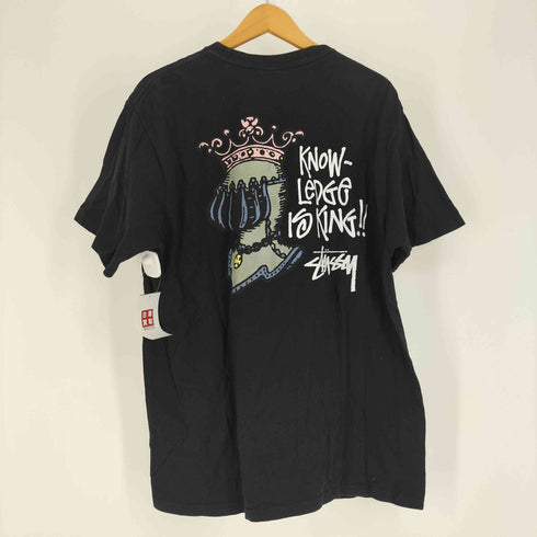 ステューシー Stussy メキシコ製 KNOWLEDGE IS KING 両面 プリント クルーネック Tシャツ メンズ import:L
