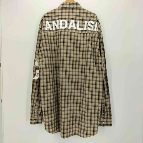 ロフトスキー rovtski L/S チェック ロングシャツ ワンピース メンズ FREE