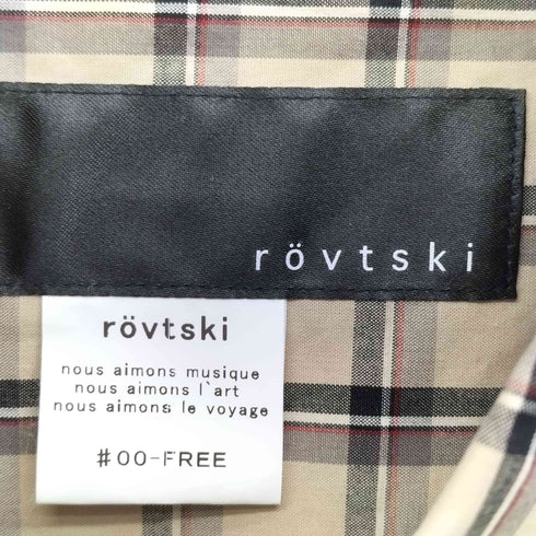 ロフトスキー rovtski L/S チェック ロングシャツ ワンピース メンズ FREE
