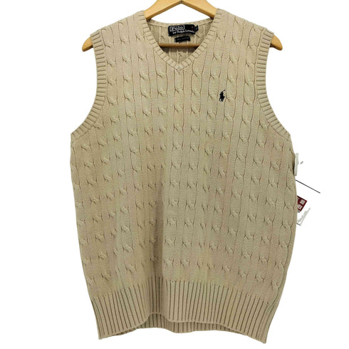 ポロバイラルフローレン Polo by RALPH LAUREN 90S ケーブル編み コットン ニット ベスト メンズ 95