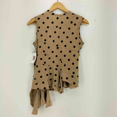 トリココムデギャルソン tricot COMME des GARCONS アシンメトリー 水玉 ノースリーブブラウス レディース