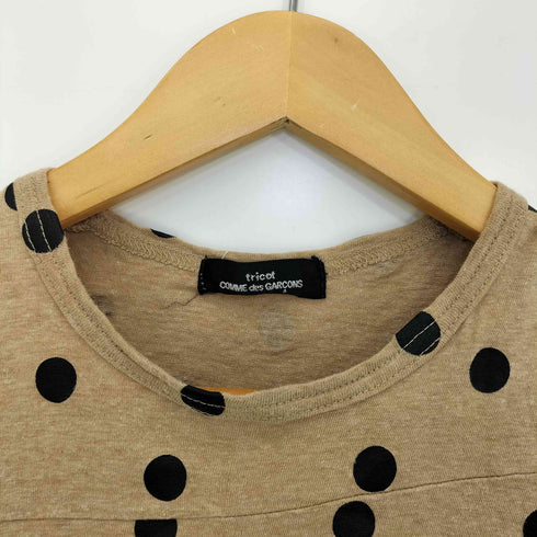 トリココムデギャルソン tricot COMME des GARCONS アシンメトリー 水玉 ノースリーブブラウス レディース