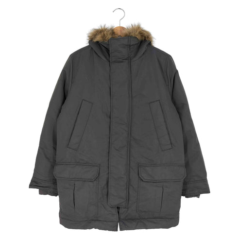 ギャップ Gap フェイクファー フード裏フリース フーデッドダウンジャケット モッズコート メンズ import:XS