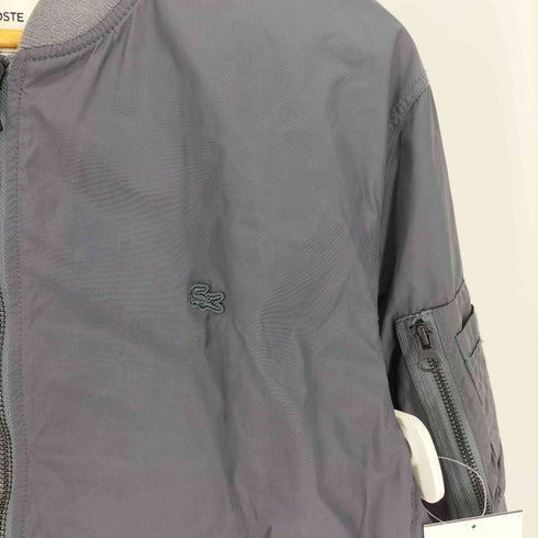 ラコステ LACOSTE MA1 Style Nylon Blouson ロゴ ワッペン ナイロン フライト ジャケット ボンバー ジャケット ブルゾン メンズ EUR:52