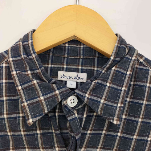 スティーブンアラン Steven Alan 21SS Cotton Oxford Button Down-shirt リバースシームシャツ メンズ JPN:L