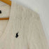 ポロラルフローレン POLO RALPH LAUREN ポニー刺繍 カシミヤ混 ウール Vネック ケーブルニット レディース import:M