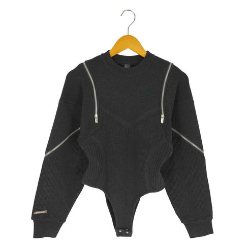 プランクプロジェクト PRANK PROJECT Trampe l'oeil Zip Knit Bodysuit トロンプルイユジップニットボディスーツ レディース FREE