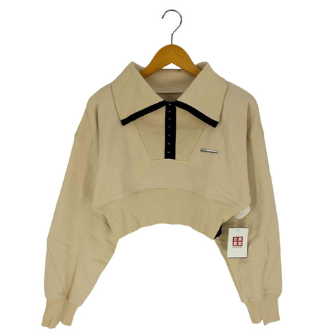 プランクプロジェクト PRANK PROJECT Hook Eye Collar Cropped Sweatshirt フック アイ カラー クロップド スウェットシャツ レディース FREE