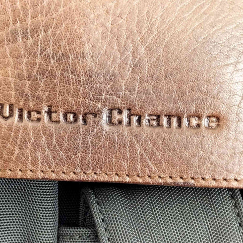 VICTOR CHANCE レザー切替 ショルダーバッグ メンズ