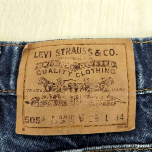 リーバイス Levis 505 オレンジタブ リメイクスリットデニムパンツ レディース W29