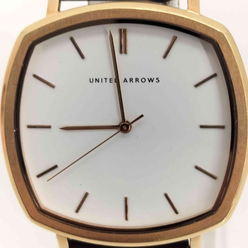 ユナイテッドアローズ UNITED ARROWS UA5701 ステンレススチール コードバン 馬革 ミネラルガラス 日常生活防水 3気圧防水 腕時計 メンズ