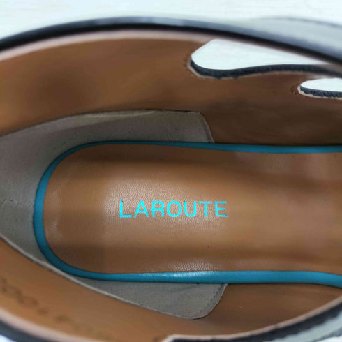 LAROUTE パテントレザー レースアップサンダル レディース JPN:L