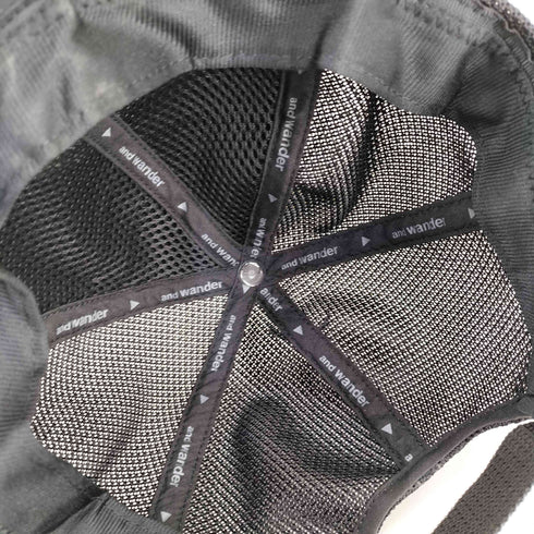 アンドワンダー and wander back mesh cap メンズ