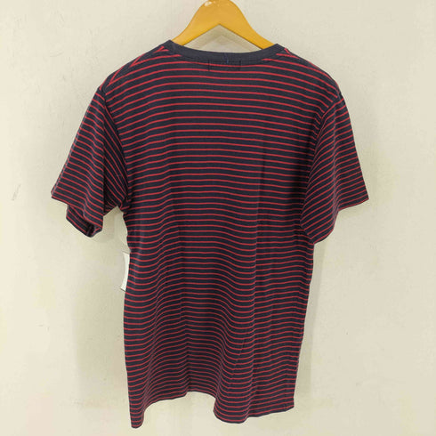 ポロバイラルフローレン Polo by RALPH LAUREN スモールポニー刺繍 片ポケ 鹿の子ボーダーTシャツ メンズ import:M