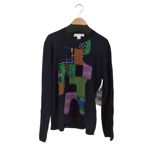 コムデギャルソンシャツ COMME des GARCONS SHIRT 19AW パッチワーク アクリルウールニット メンズ JPN:M