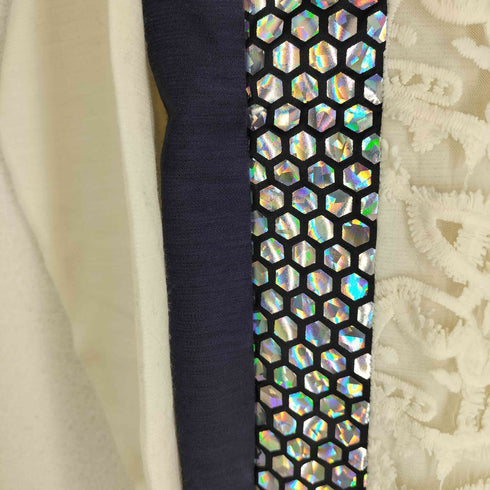 ツモリチサト TSUMORI CHISATO 猫レース 切替 スパンコール ニットワンピース レディース 2