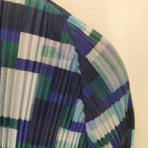 プリーツプリーズイッセイミヤケ PLEATS PLEASE ISSEY MIYAKE ランダムプリーツ幾何学模様ハイネックワンピース レディース 03