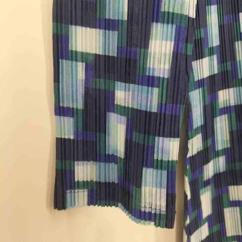 プリーツプリーズイッセイミヤケ PLEATS PLEASE ISSEY MIYAKE ランダムプリーツ幾何学模様ハイネックワンピース レディース 03