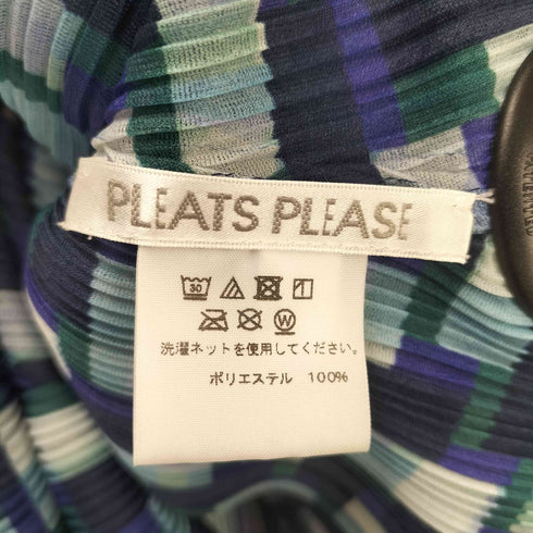 プリーツプリーズイッセイミヤケ PLEATS PLEASE ISSEY MIYAKE ランダムプリーツ幾何学模様ハイネックワンピース レディース 03
