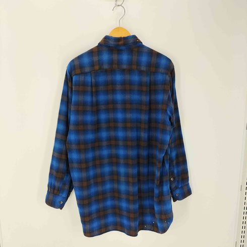 ペンドルトン PENDLETON 70S USA製 チェック柄 ウール ネルシャツ メンズ 17
