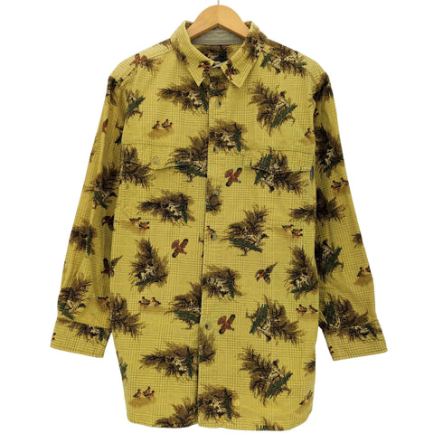 ウールリッチ WOOLRICH アニマル柄 レギュラーカラーシャツ メンズ XL