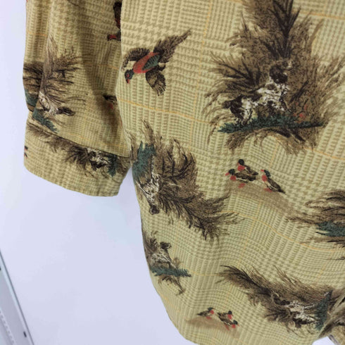 ウールリッチ WOOLRICH アニマル柄 レギュラーカラーシャツ メンズ XL
