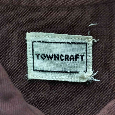 タウンクラフト TOWNCRAFT 40S ブロックタグ マチ付き 長袖シャツ メンズ