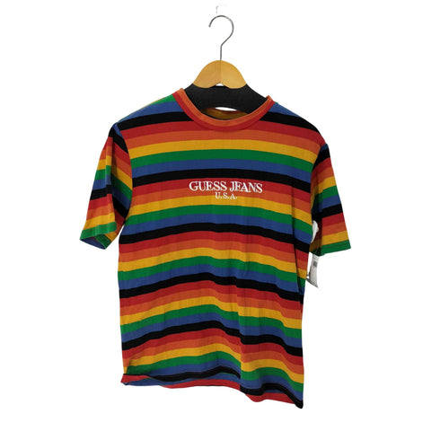 ゲス GUESS ロゴ刺繍クルーネックTシャツ レディース import:XS