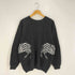 ヘインズ Hanes 80s USA製 シマウマ アニマルプリント クルーネックスウェット メンズ import:XL