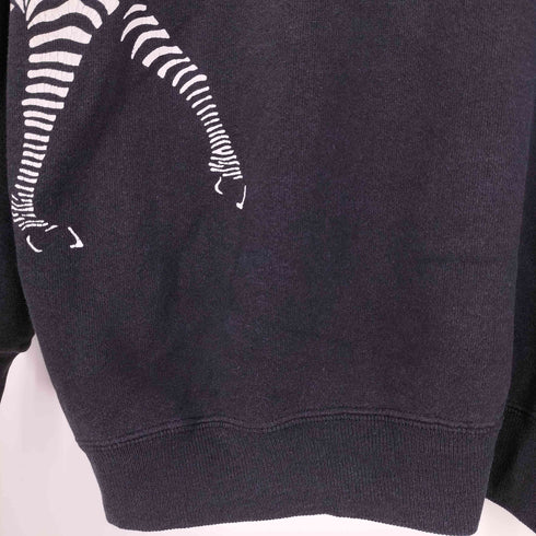 ヘインズ Hanes 80s USA製 シマウマ アニマルプリント クルーネックスウェット メンズ import:XL