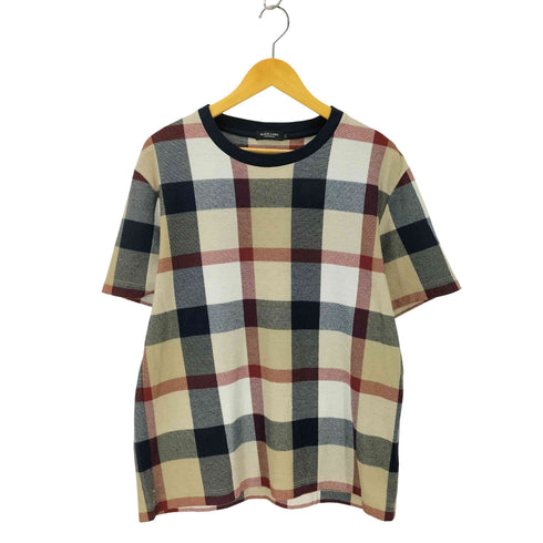 ブラックレーベルクレストブリッジ BLACK LABEL CRESTBRIDGE チェックリンガーTシャツ メンズ import:XL