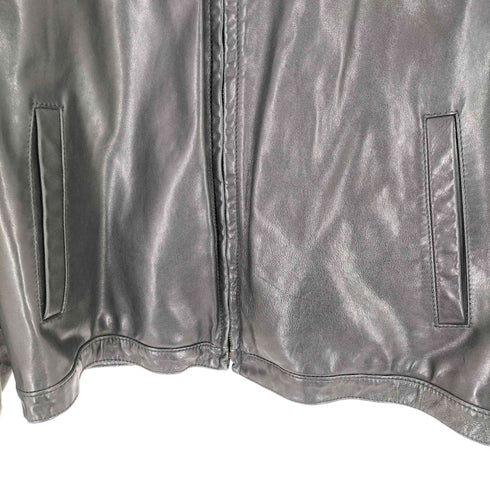 バーニーズニューヨーク BARNEYS NEWYORK ENRICO MANDELLI イタリア製 裏地キルティング レザージャケット メンズ