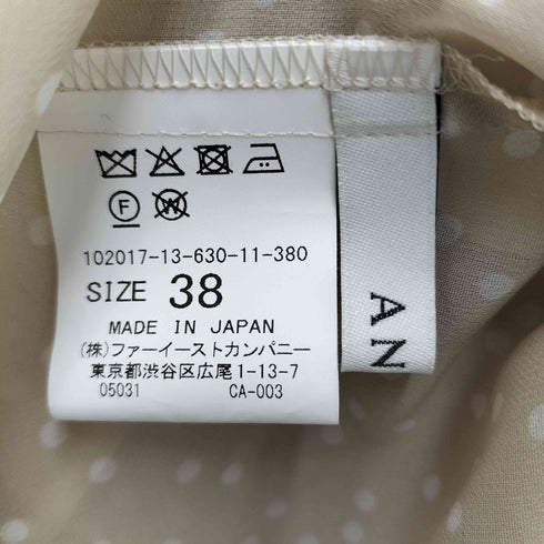 アナイ ANAYI ボウタイドットブラウス レディース 38
