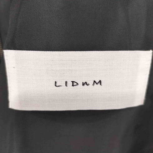リドム LIDnM シープレザー スタンドカラー ダブルジップ シングルライダースジャケット メンズ JPN:S