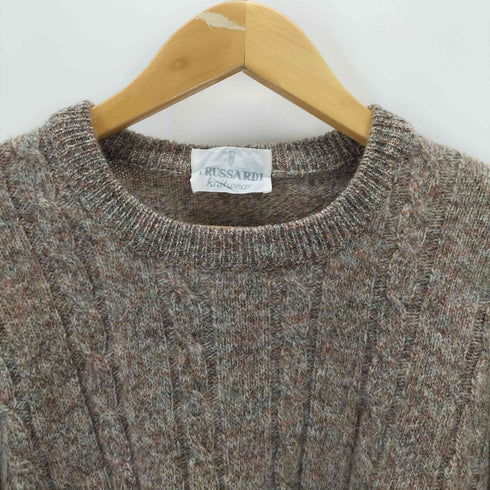 トラサルディ TRUSSARDI ワッペンリブニット メンズ