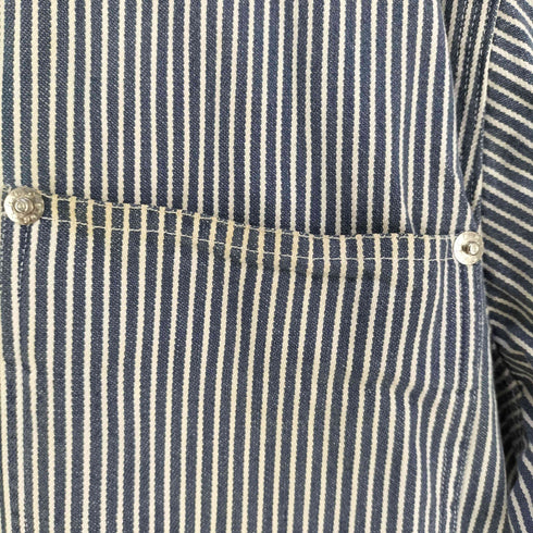 ポロラルフローレン POLO RALPH LAUREN 80-90s 白タグ ヒッコリー ストライプ ガチャポケ デニム ワークシャツ ジャケット メンズ import:M