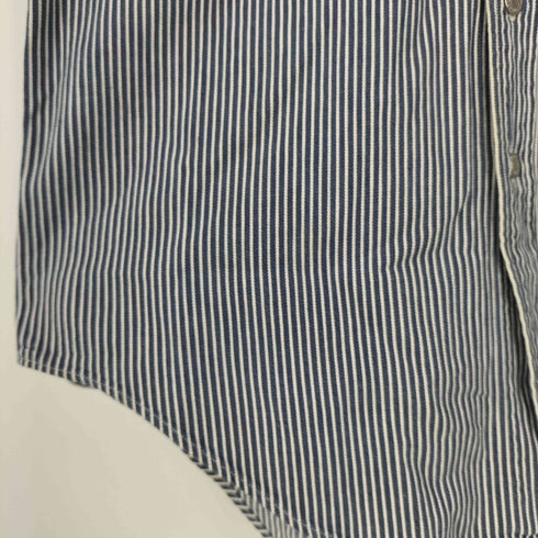 ポロラルフローレン POLO RALPH LAUREN 80-90s 白タグ ヒッコリー ストライプ ガチャポケ デニム ワークシャツ ジャケット メンズ import:M