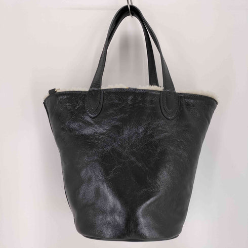 anita bilardi ムートンコンビミニトートバッグ リバーシブル レディース