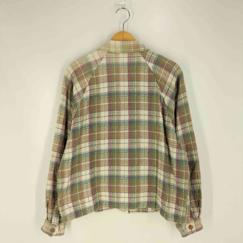moda indiana インドコットン チェック ジップアップジャケット メンズ import:L