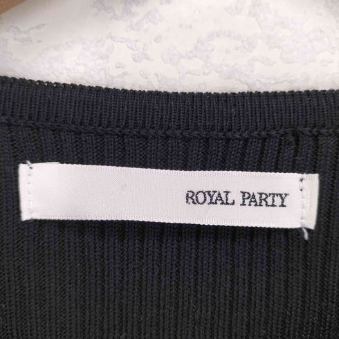 ロイヤルパーティー ROYAL PARTY ノーカラージップニット レディース FREE