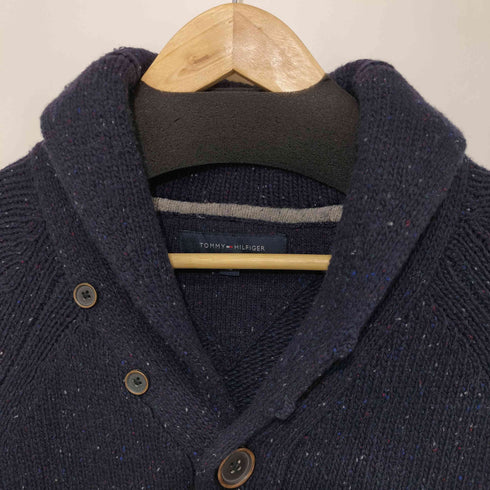 トミーヒルフィガー TOMMY HILFIGER ショールカラー ネップニットジャケット カーディガン メンズ import:XL