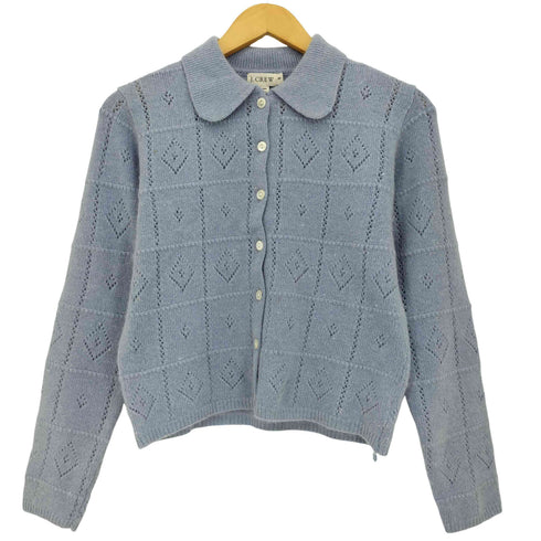 ジェイクルー J.CREW メリノウール 丸襟 ニットポロ レディース import:S