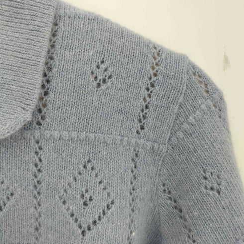 ジェイクルー J.CREW メリノウール 丸襟 ニットポロ レディース import:S