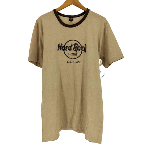 ハードロックホテル Hard rock HOTEL USA製 LAS VEGAS ラスベガス ロゴ プリント クルーネック Tシャツ メンズ import:XL