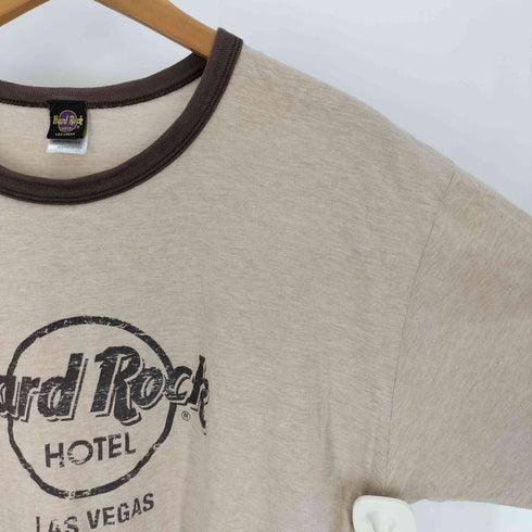 ハードロックホテル Hard rock HOTEL USA製 LAS VEGAS ラスベガス ロゴ プリント クルーネック Tシャツ メンズ import:XL
