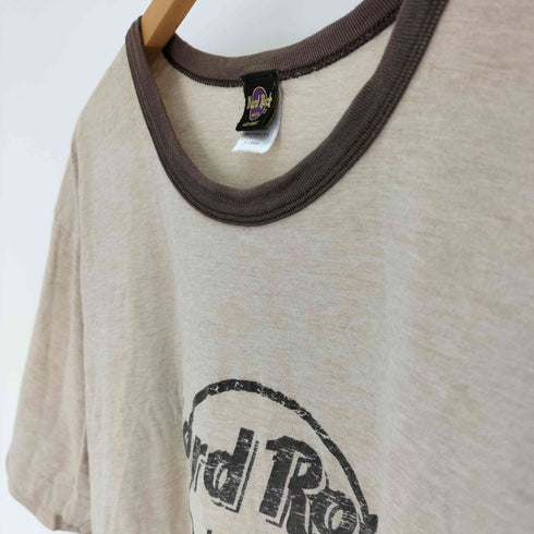 ハードロックホテル Hard rock HOTEL USA製 LAS VEGAS ラスベガス ロゴ プリント クルーネック Tシャツ メンズ import:XL
